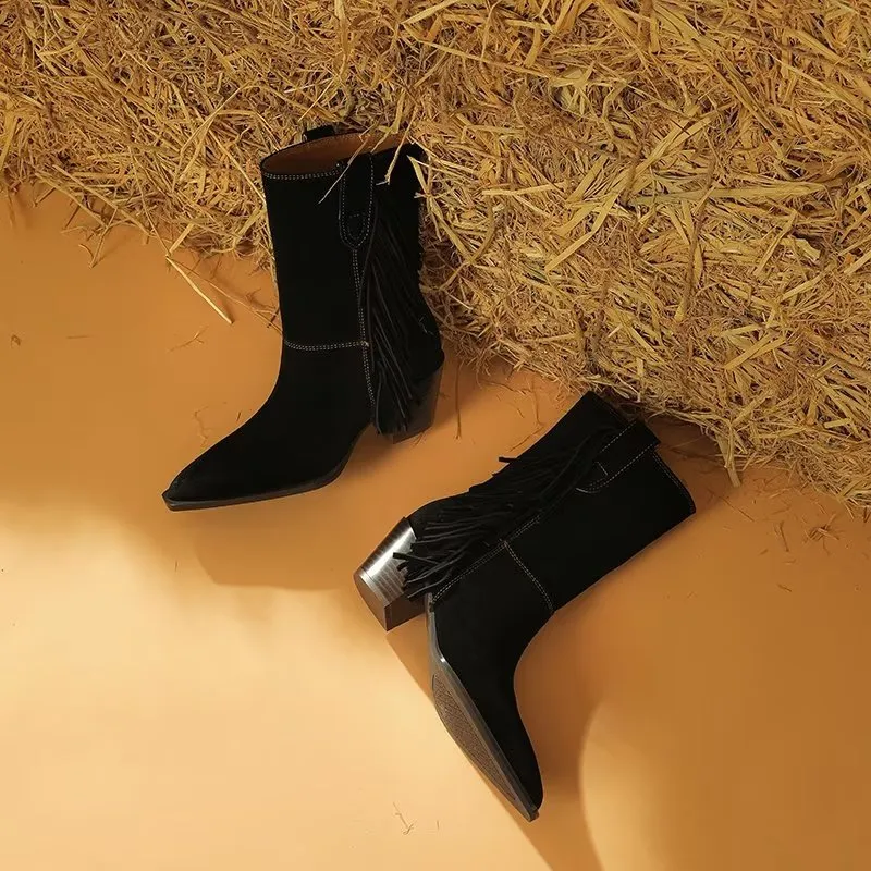 SuedeLux Autumn Chic Ankle Boots