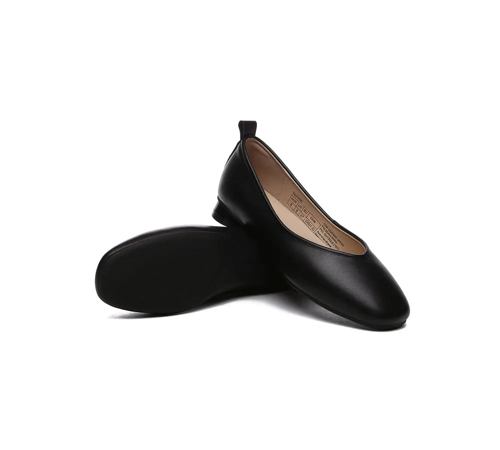 TARRAMARRA® Women Leather Round Toe Ballet Flats