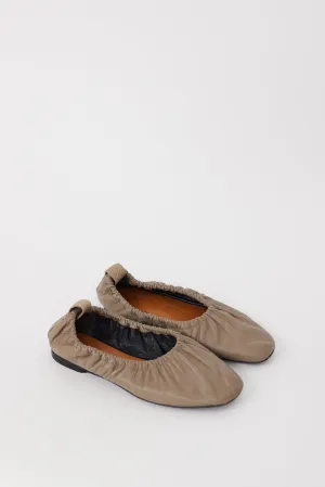 Taupe Leather Elly Ballet Flat