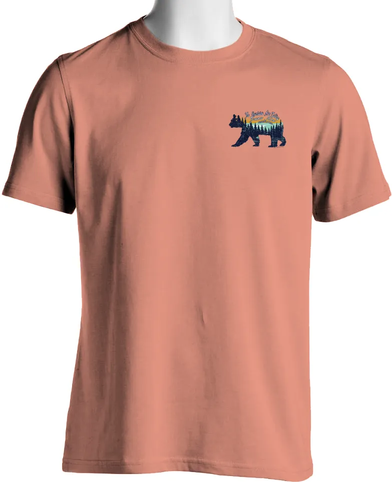 The Mountains Are Calling Short-Sleeve Souvenir T-Shirt (Bear Scene)