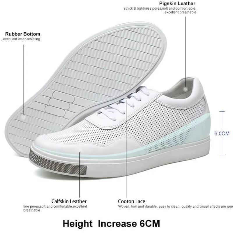 This item only ships to Europe - 6 CM / 2.36 Inches CMR CHAMARIPA Breathable Height Increasing Shoes Casual Men Taller Shoes