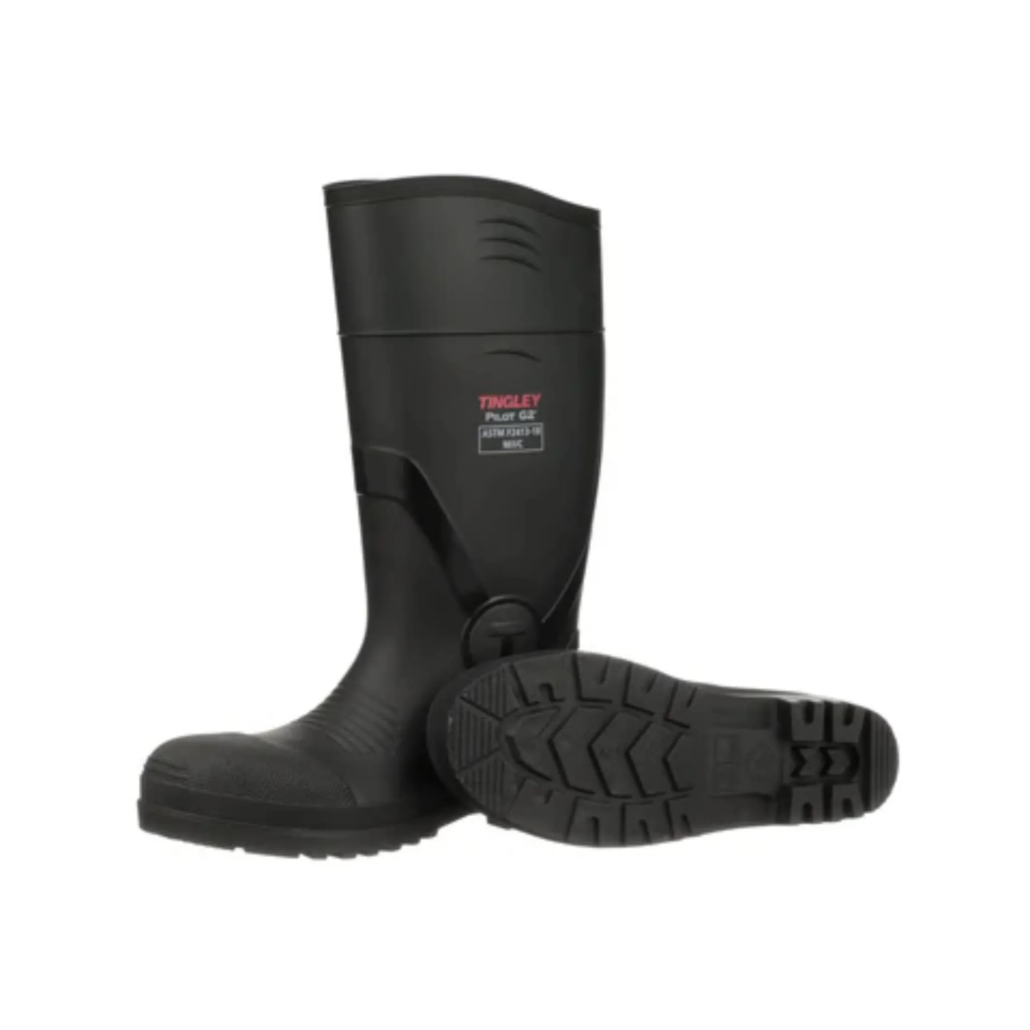 TINGLEY RUBBER CORP 31261 Pilot G2 Safety Toe Knee Boot, Black, 1 Pair