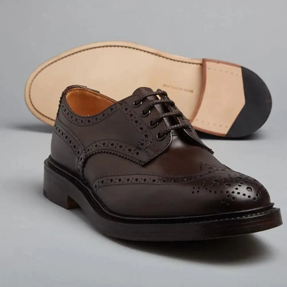 TRICKER'S Bourton Shoes - Mens Dainite or Leather Sole - Espresso