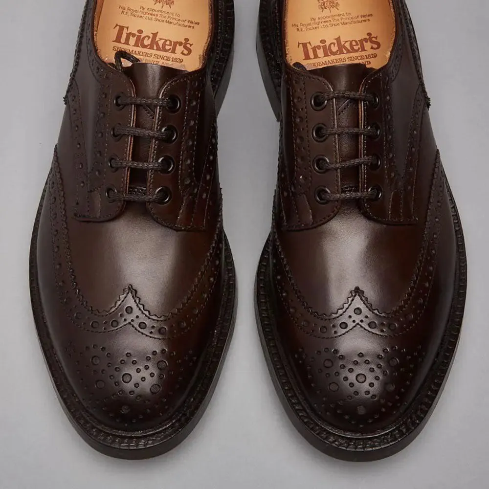 TRICKER'S Bourton Shoes - Mens Dainite or Leather Sole - Espresso