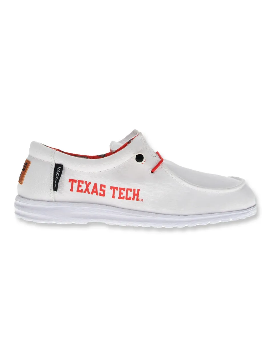 Vaccari Texas Tech "Kate" White Canvas Shoe