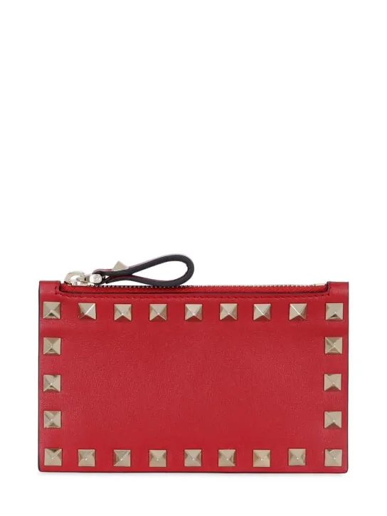 Valentino Garavani   Rockstud leather card holder 