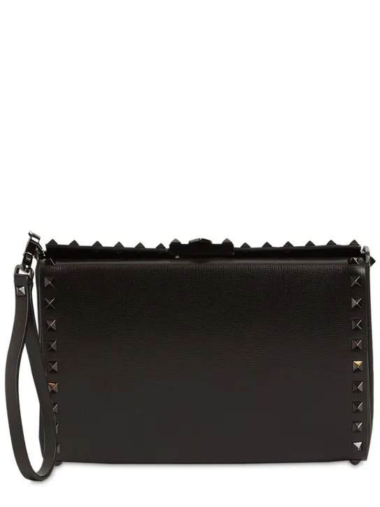 Valentino Garavani   Ruthenio studs leather pouch 