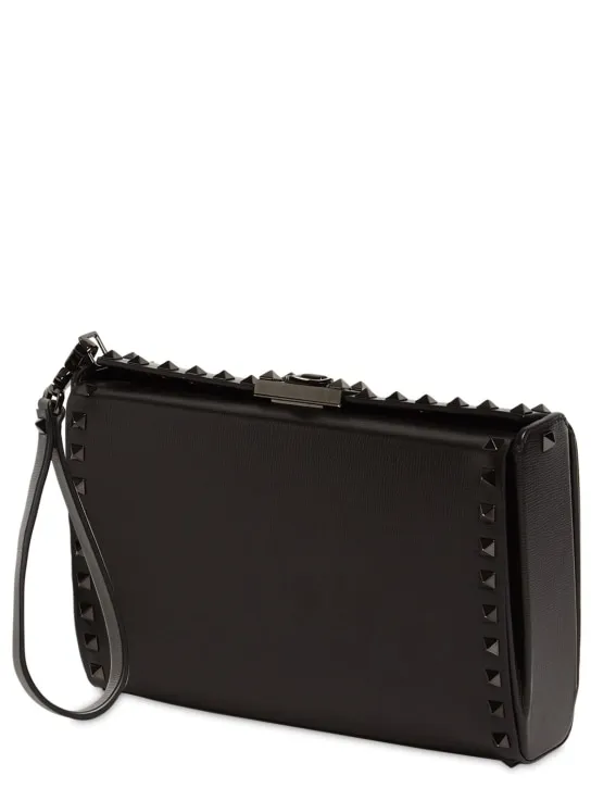 Valentino Garavani   Ruthenio studs leather pouch 