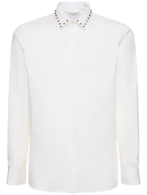 Valentino   Studded classic cotton shirt 