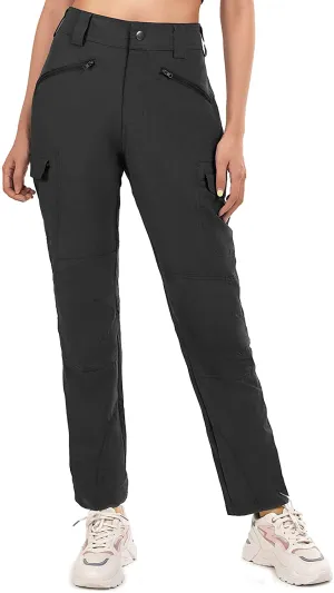 Vzteek Damen-Wanderhose-Sommer-Trekkinghose-Stretch-Atmungsaktiv-Outdoorhose-leicht-treckinghose 4 Reißverschlusstaschen Kletter Camping Arbeits Touren Herbst Bequeme Casual Hiking Pants