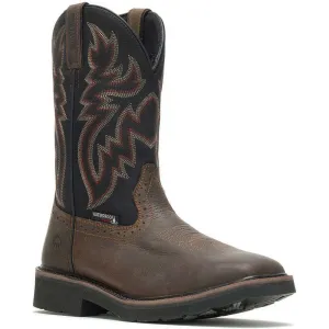 Wolverine Men's Rancher Steel Toe WP Western Work Boot- Black- W10765