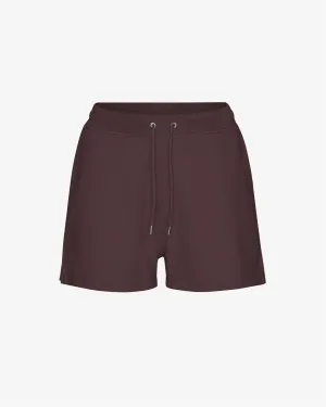 Women Organic Sweatshorts - Oxblood Red