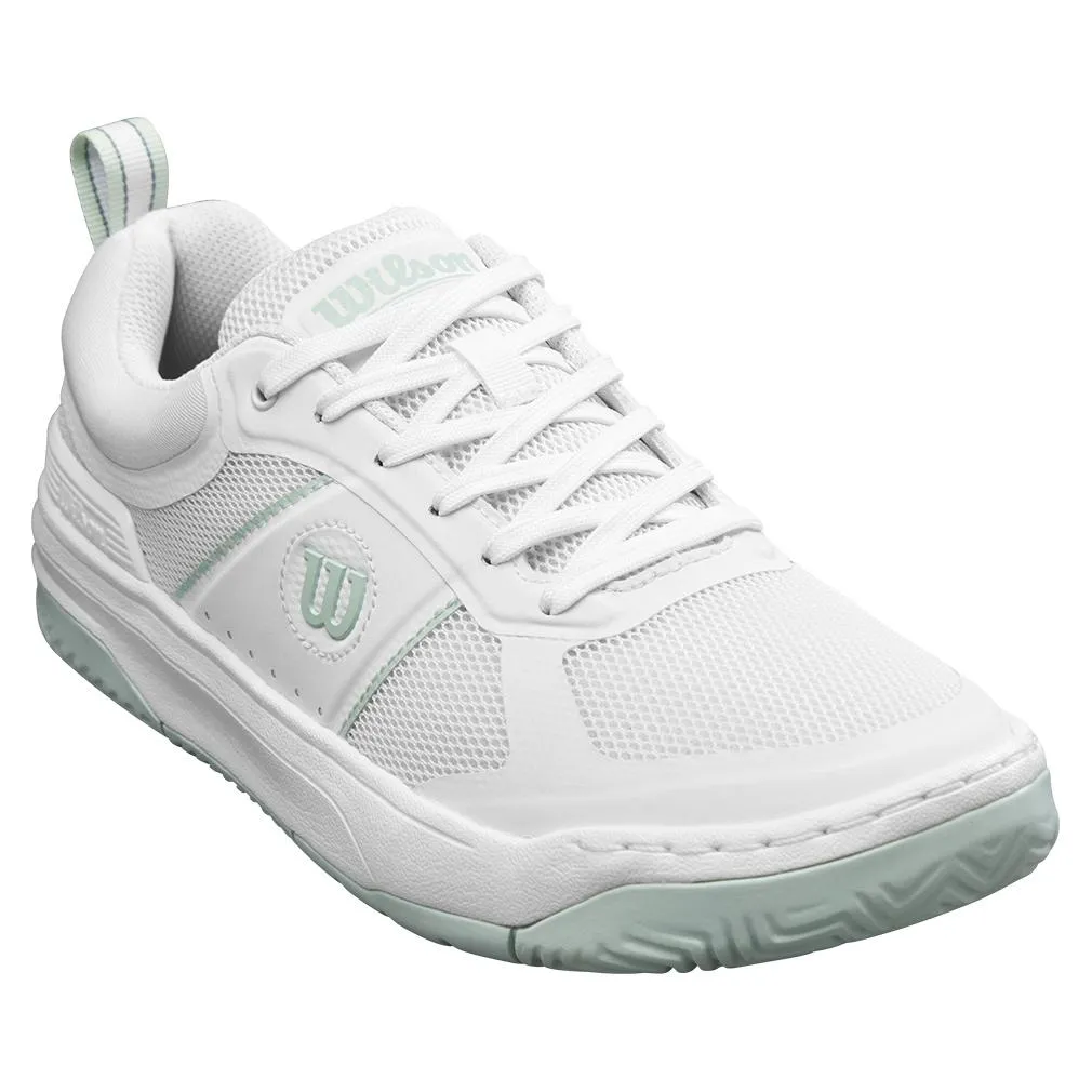 Women`s Pickle Pro Pickleball Shoes White and Surf Spray