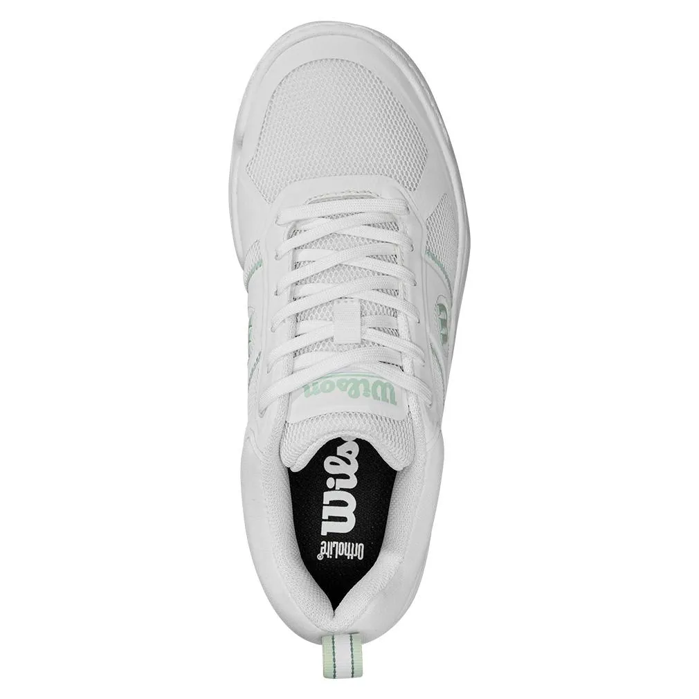 Women`s Pickle Pro Pickleball Shoes White and Surf Spray