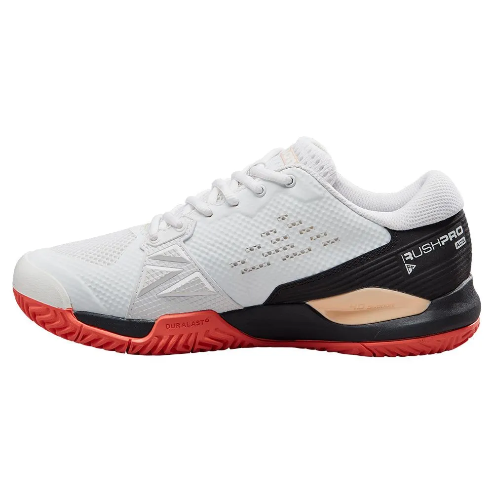 Women`s Rush Pro Ace Pickler Pickleball Shoes White and Black