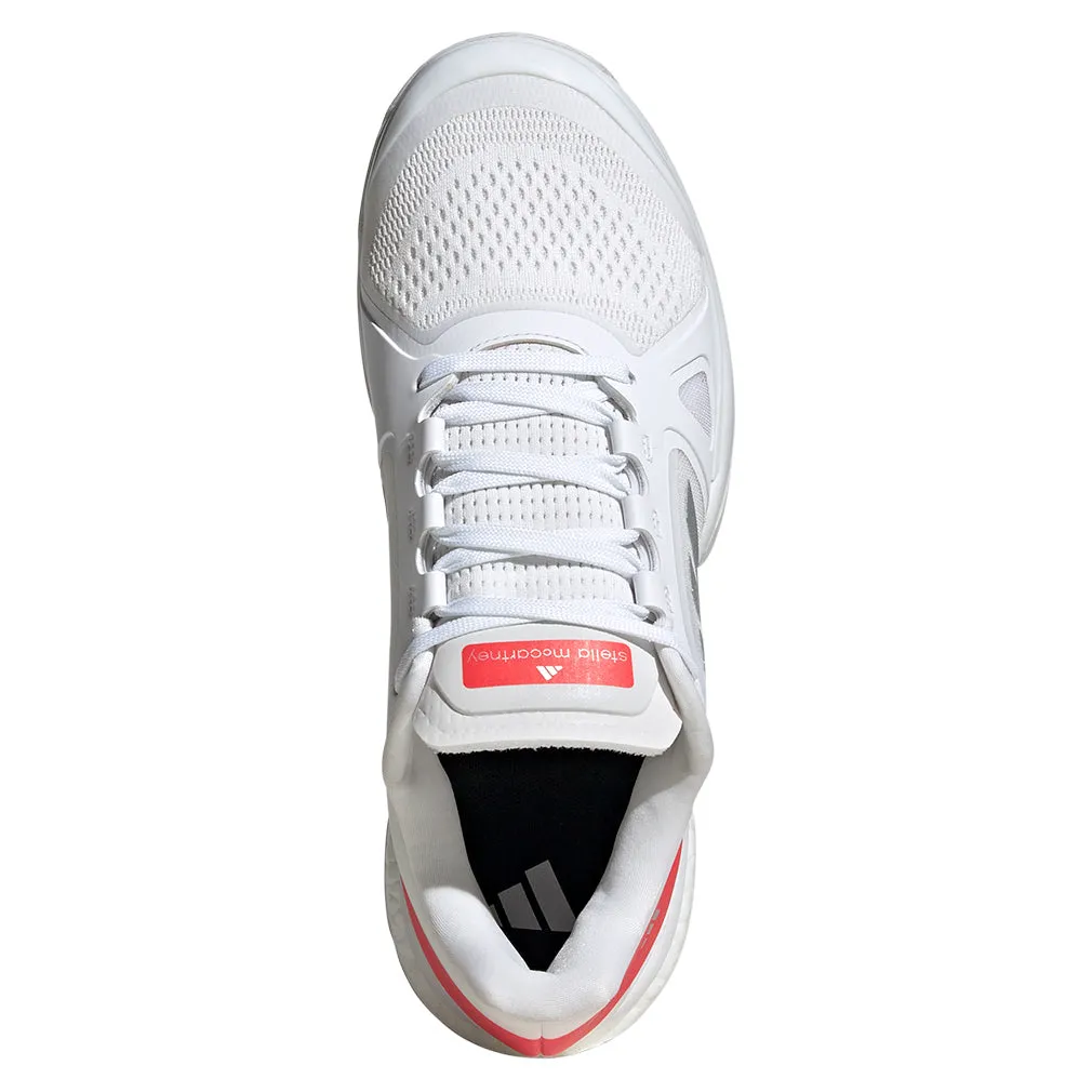 Women`s Stella Court Tennis Shoes White and Lucid Red