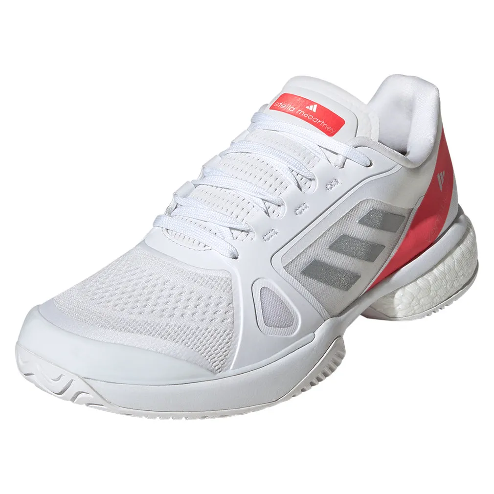 Women`s Stella Court Tennis Shoes White and Lucid Red