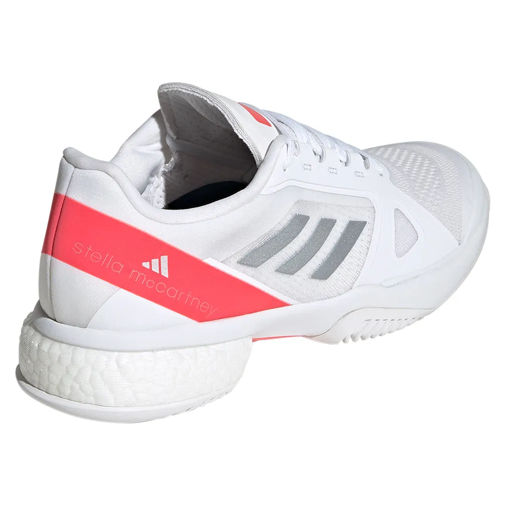 Women`s Stella Court Tennis Shoes White and Lucid Red