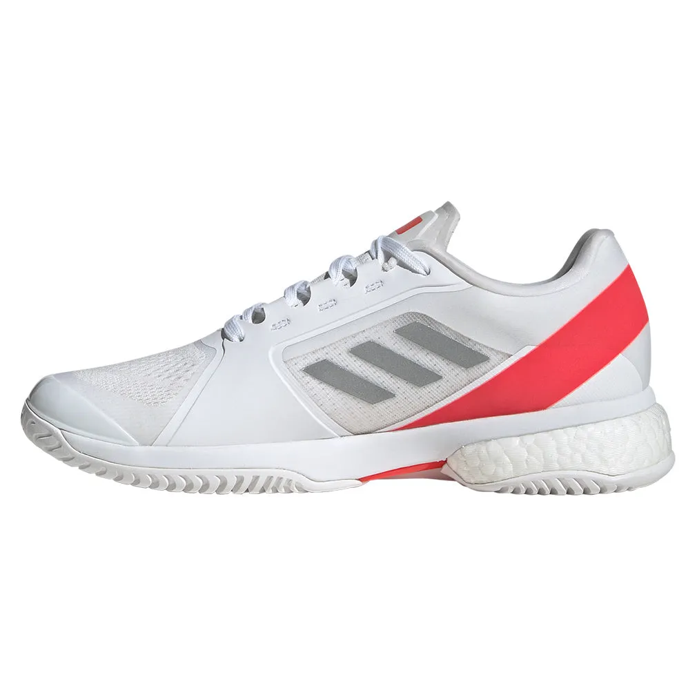 Women`s Stella Court Tennis Shoes White and Lucid Red