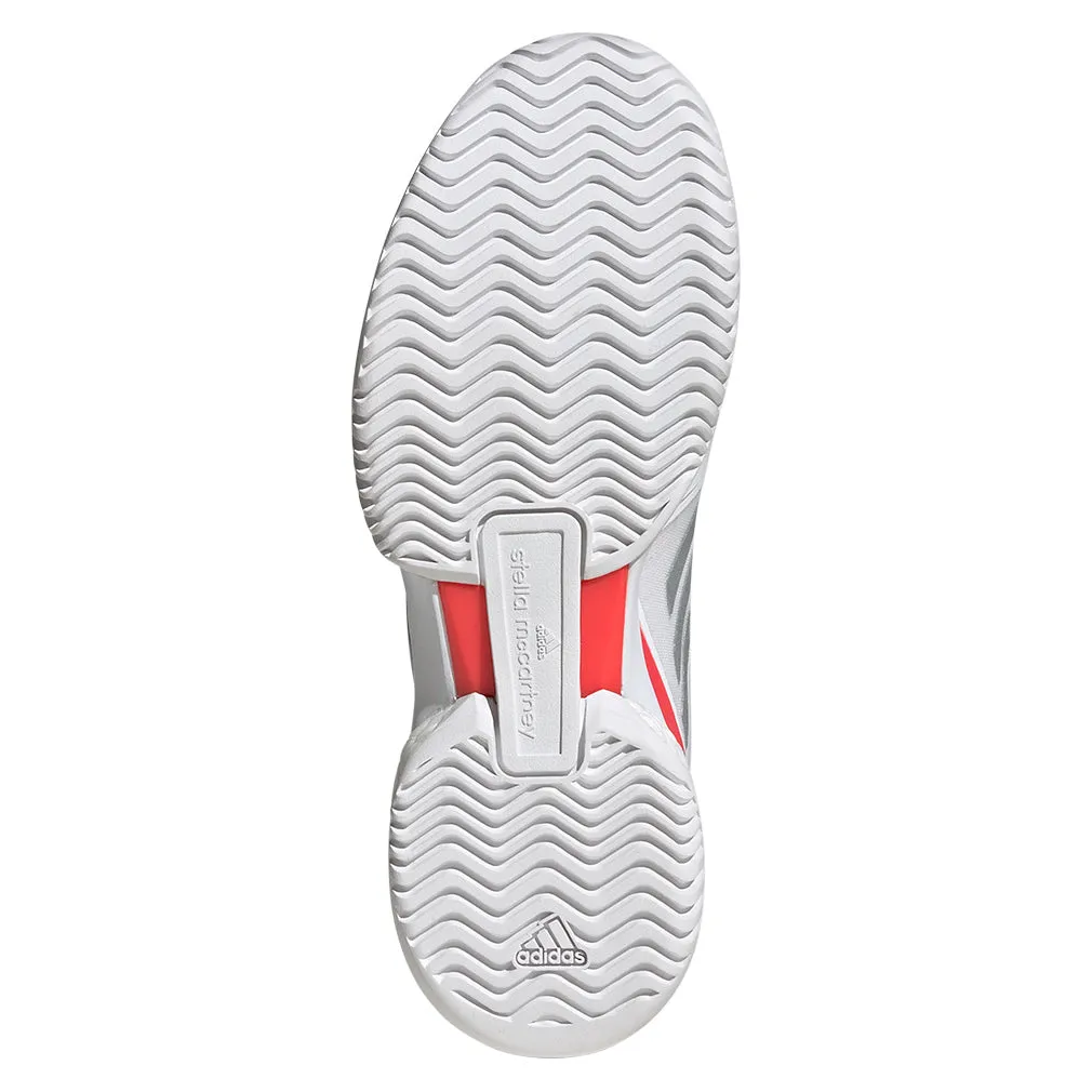 Women`s Stella Court Tennis Shoes White and Lucid Red